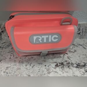 RTIC Coral and Gray Waterproof Pouch